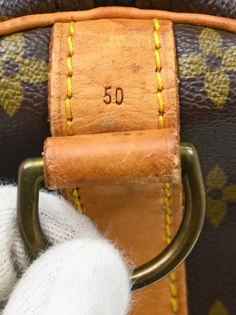 Best05 LOUIS VUITTON KEEPALL 50 BANDOULIERE HANDBAG - Picture 6 of 16